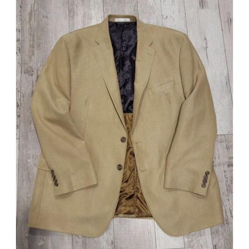 Chaps Ralph Lauren Fauz Suede Tan Blazer Jacket 46L